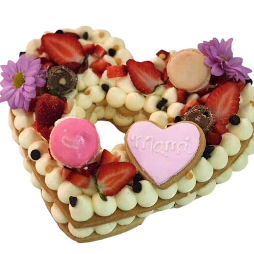 Tarta en forma de corazón